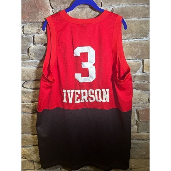 Vintage Nike NBA Allen Iverson 76ers‎ jersey Black and Red size XXL 2XL - Picture 7 of 8